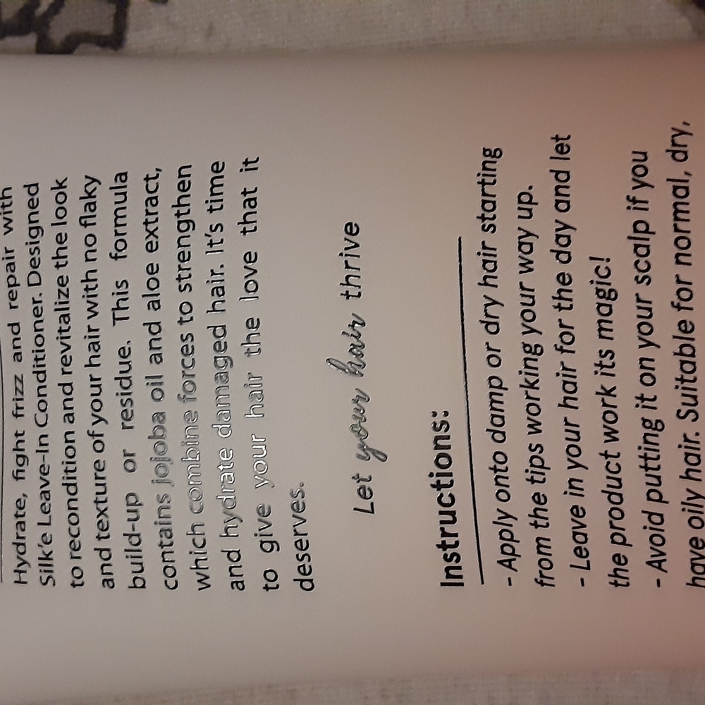 SILK'S Leave In Cream Rinse - Picture 2 of 2